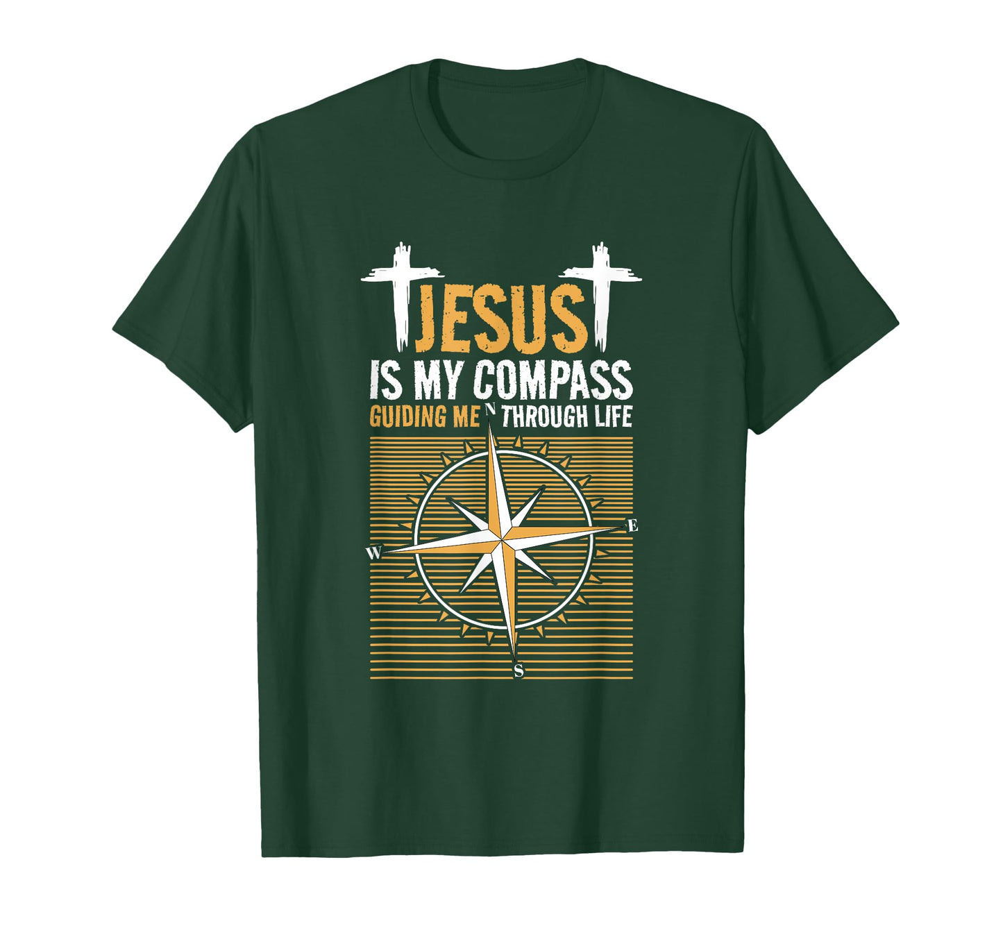 Jesus Is My Compass Guiding Me Through Life, Christian Faith T-Shirt