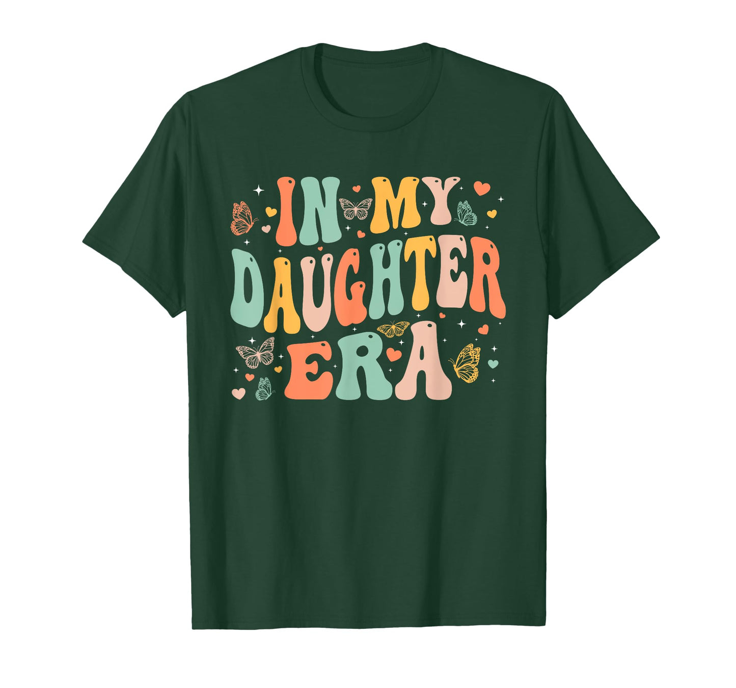 Retro Groovy In My Daughter Era Mother's Day Kids Girls T-Shirt
