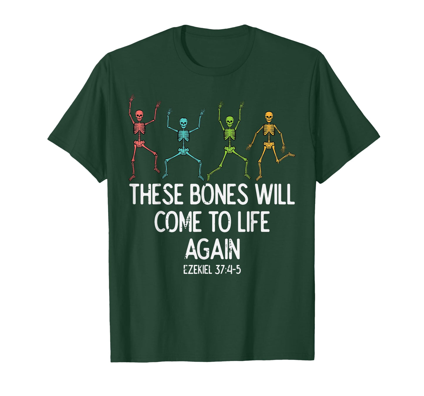Halloween Skeleton Funny Christian Men Women Kids T-Shirt