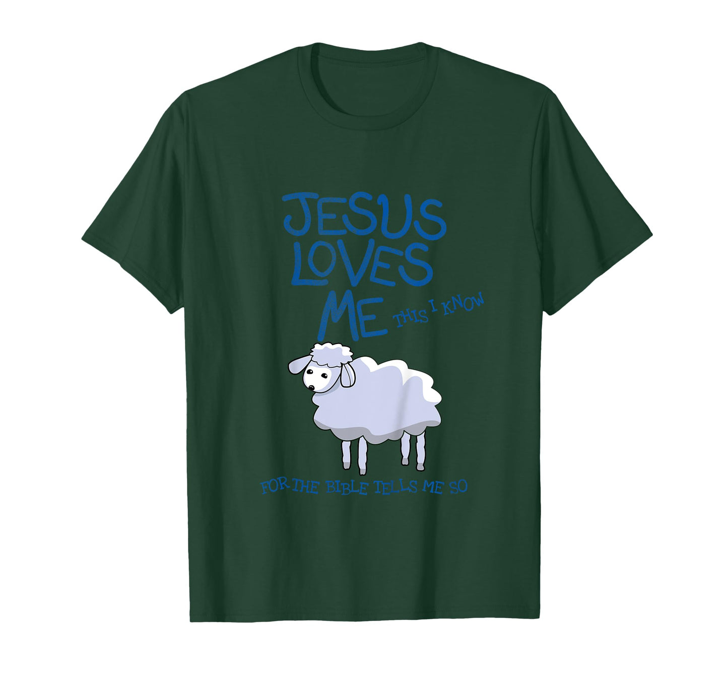 Kids Jesus Loves Me This I Know Lamb, Boys and Girls T-Shirt