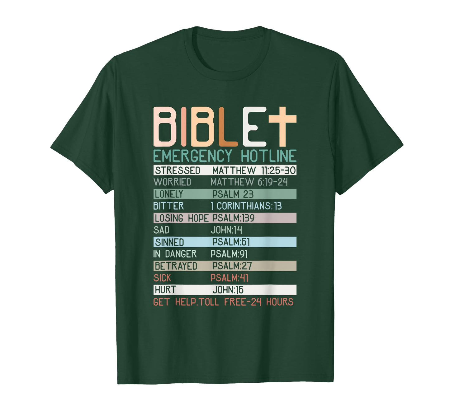 Bible Emergency Hotline Christian Faith Inspiration T-Shirt