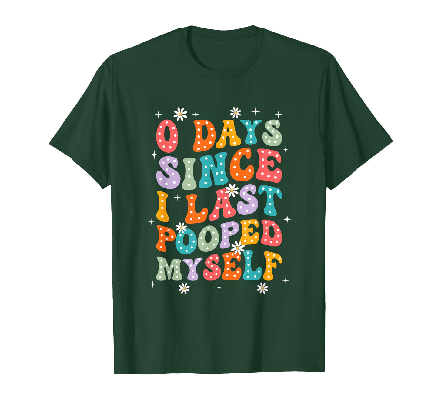 0 Days Since I Last Pooped Myself Funny Adult Humor Meme T-Shirt