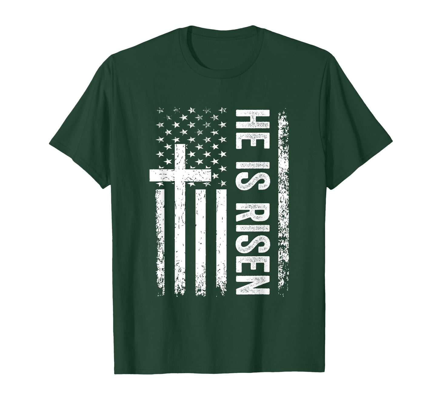 He Is Risen Christian Faith Religious Jesus Cross T-Shirt