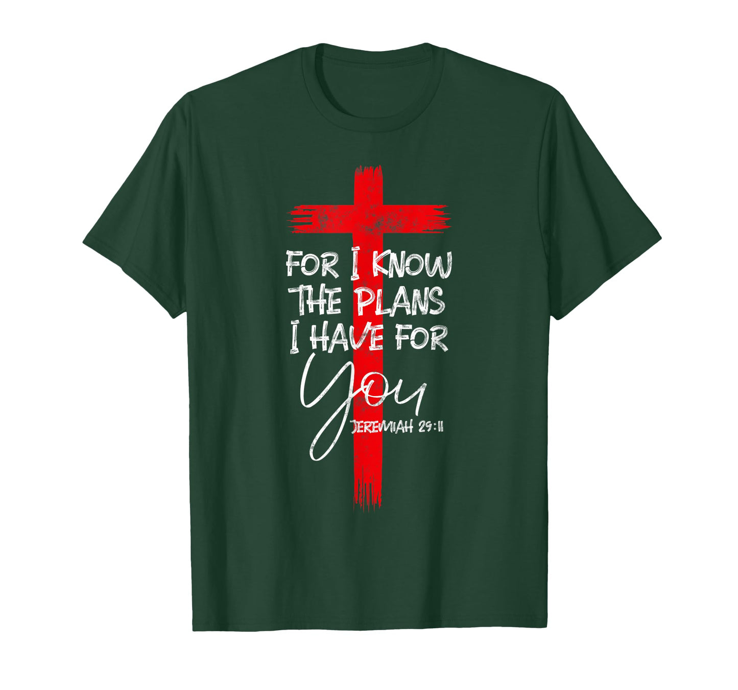 Jeremiah 29:11 Christian Religious Bible Verse Gifts Cross T-Shirt