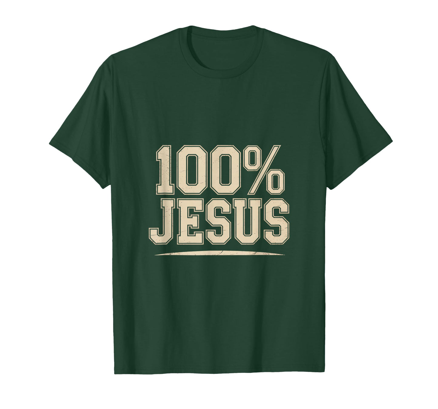 100% Jesus Christian Faith Statement Backprint T-Shirt