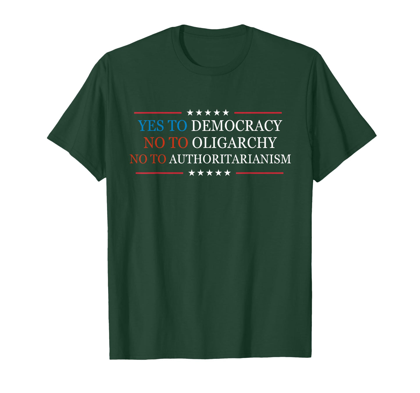 Yes To Democracy No To Oligarchy Bernie Sanders Quote T-Shirt