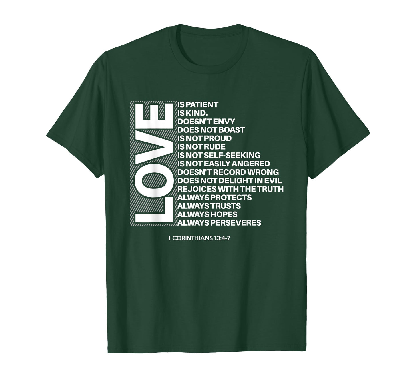 1 Corinthians 13:4-7 Love Is Patient Bible Verses Graphic T-Shirt