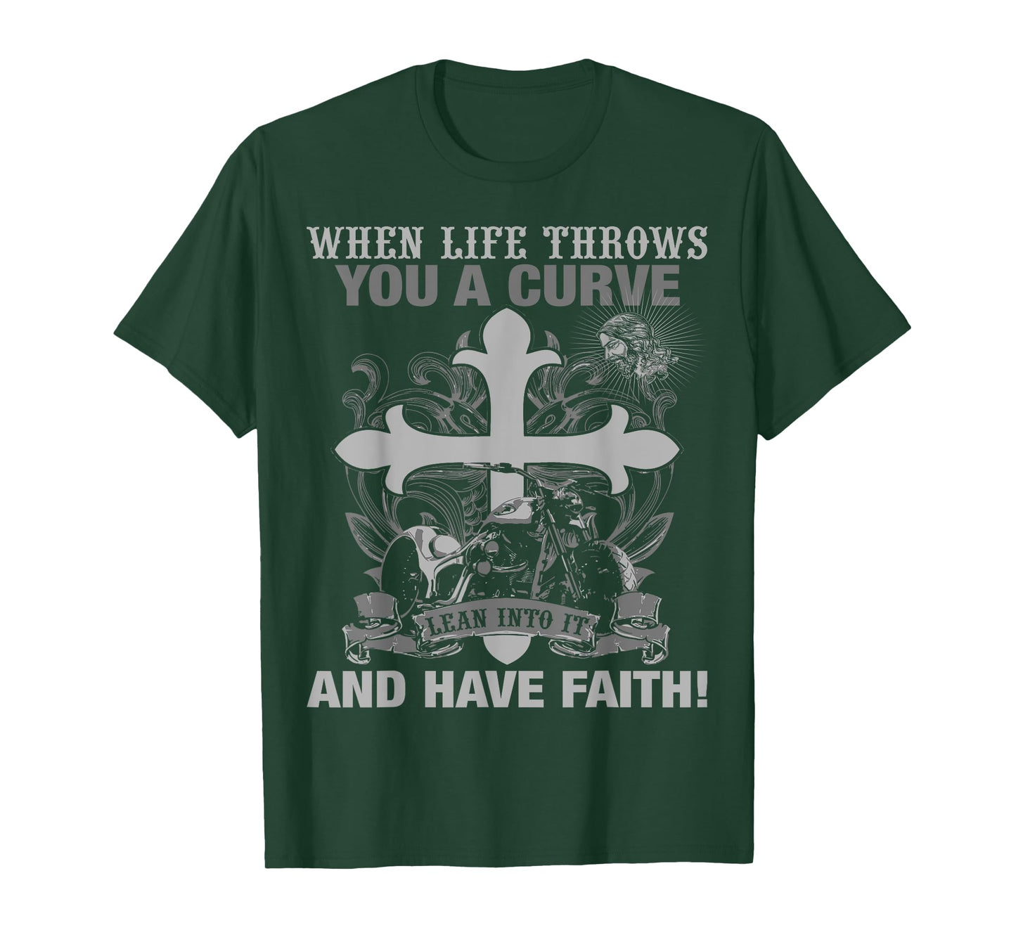 Christian Biker T Shirt Have Faith Motorcycle Design T-Shirt