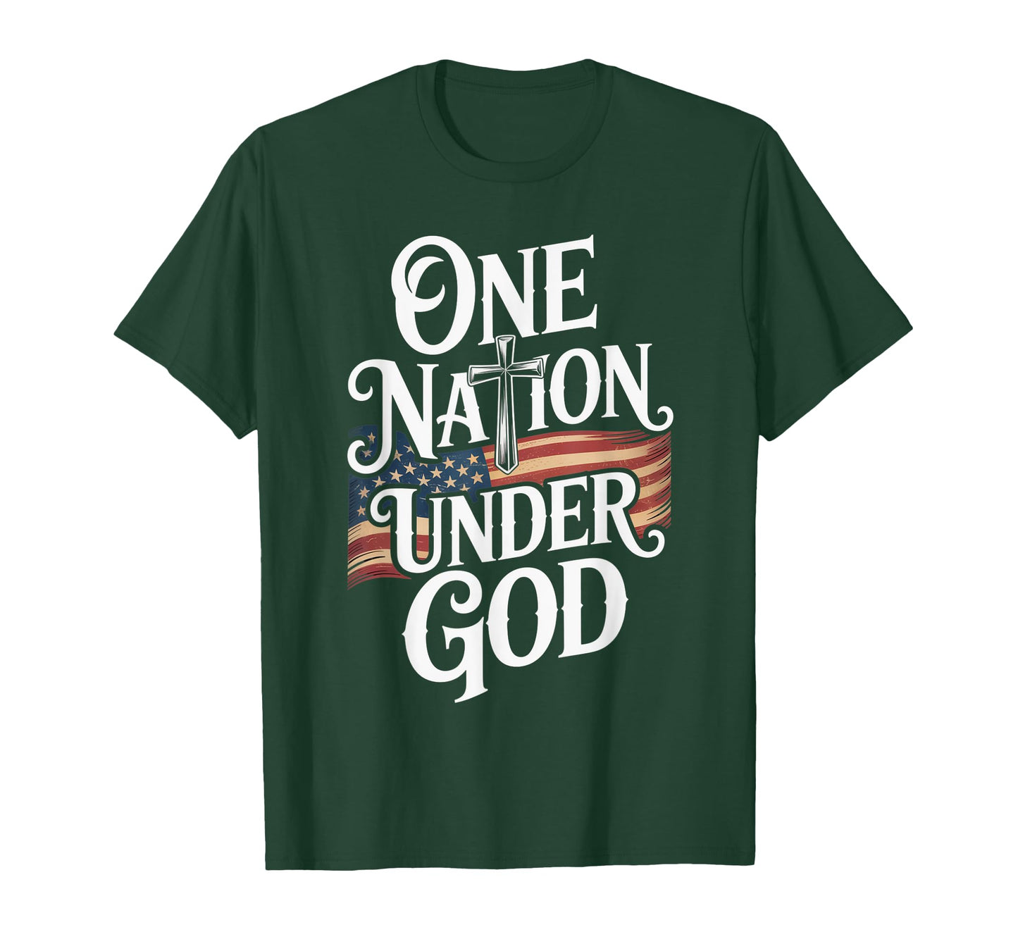 One Nation Under God July 4th Christian Patriotic T-Shirt