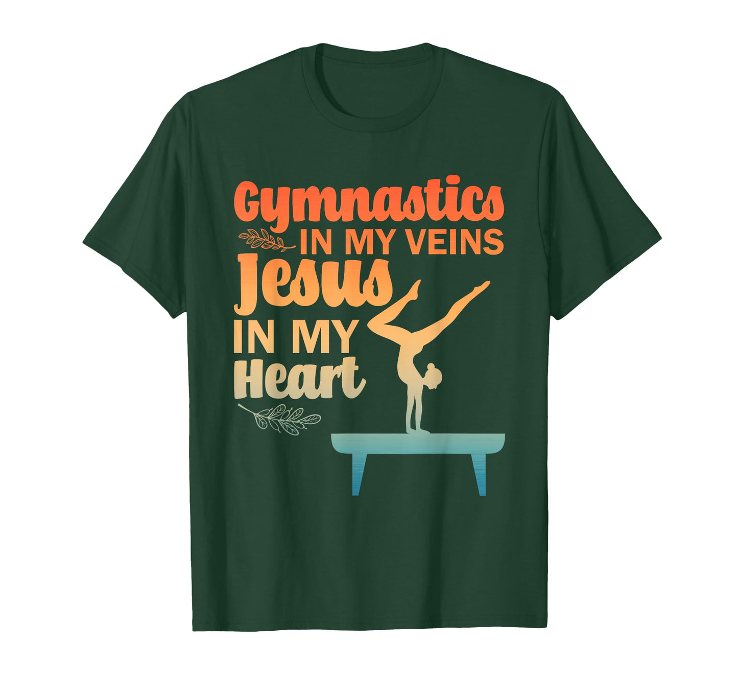 Funny Gymnastics Design For Men Women Gymnast Jesus Lovers T-Shirt