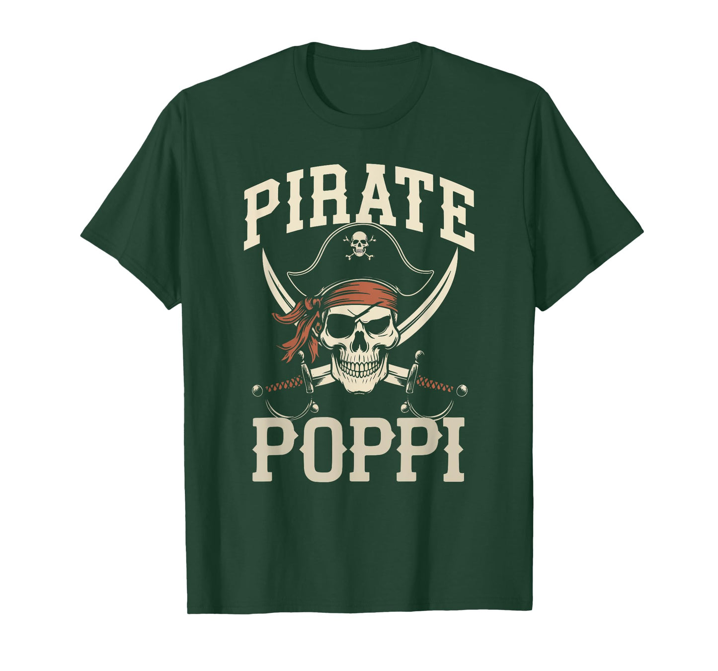 Pirate Poppi Funny Captain Matching Halloween Costume T-Shirt