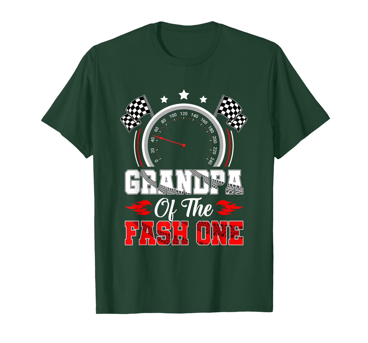 Grandpa Of The Fast One 1St Birthday Racing Car Family T-Shirt