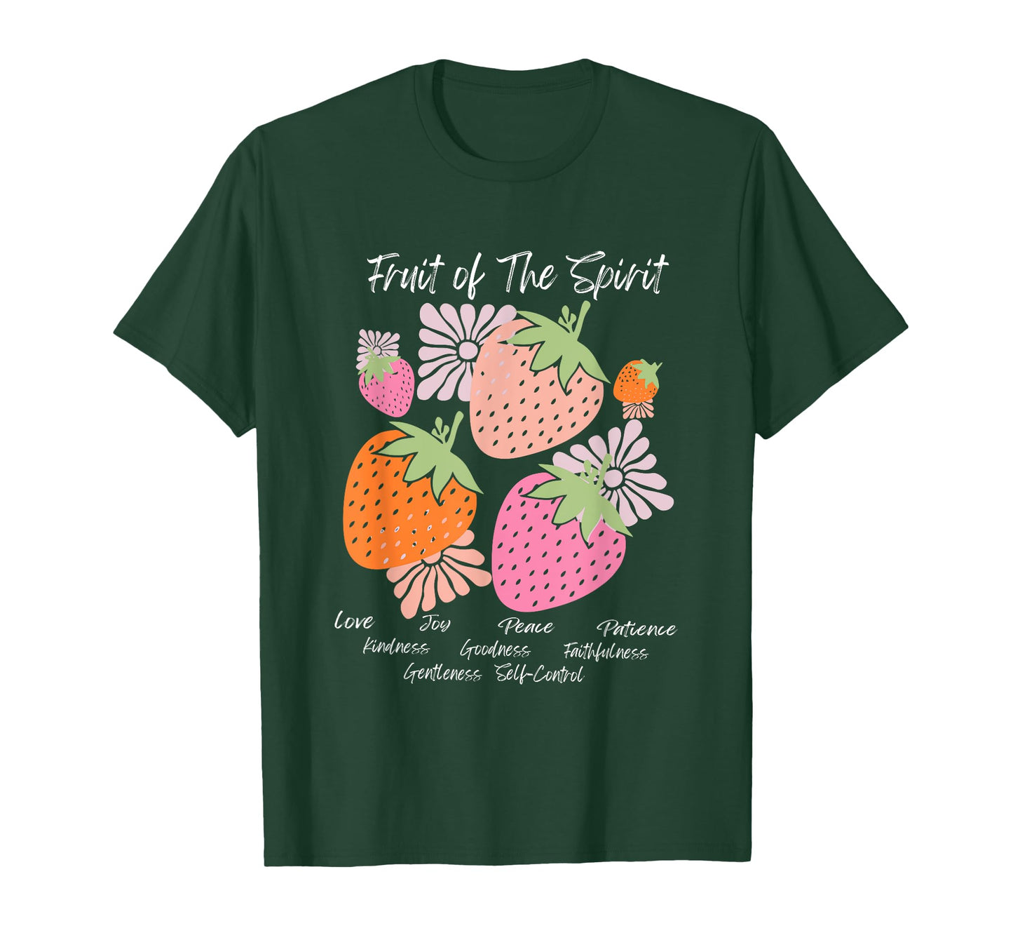 Bible Verse Floral Fruit Christian Fruit of the Spirit T-Shirt