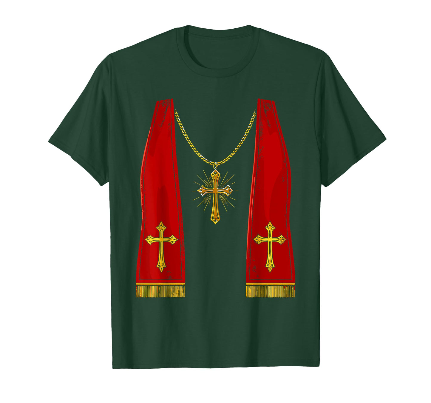 Pope Costume Shirt Lazy Priest Halloween Costume T-Shirt