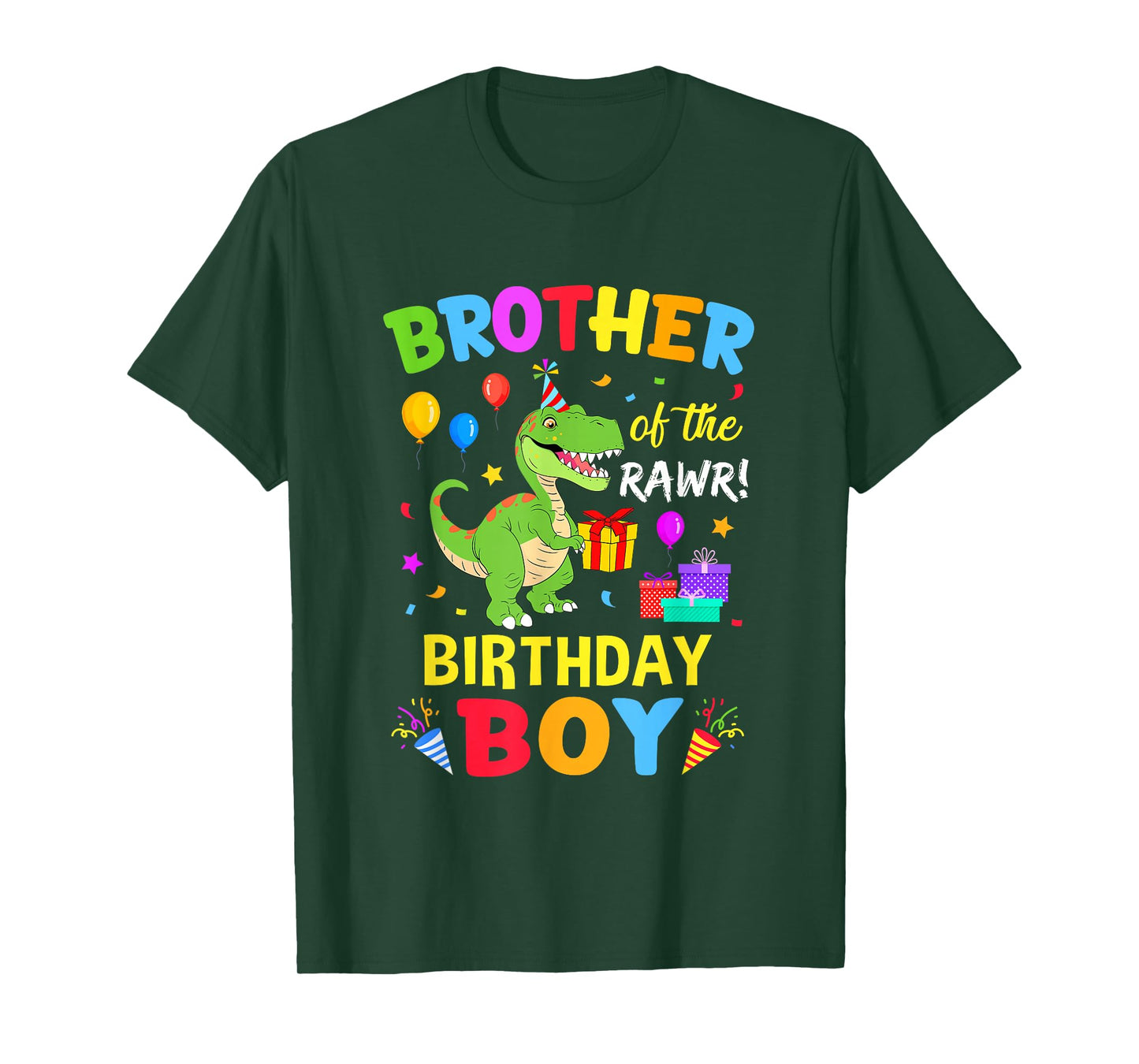 Brother Of The Birthday Boy T-Rex Funny Dinosaur Boy Party T-Shirt
