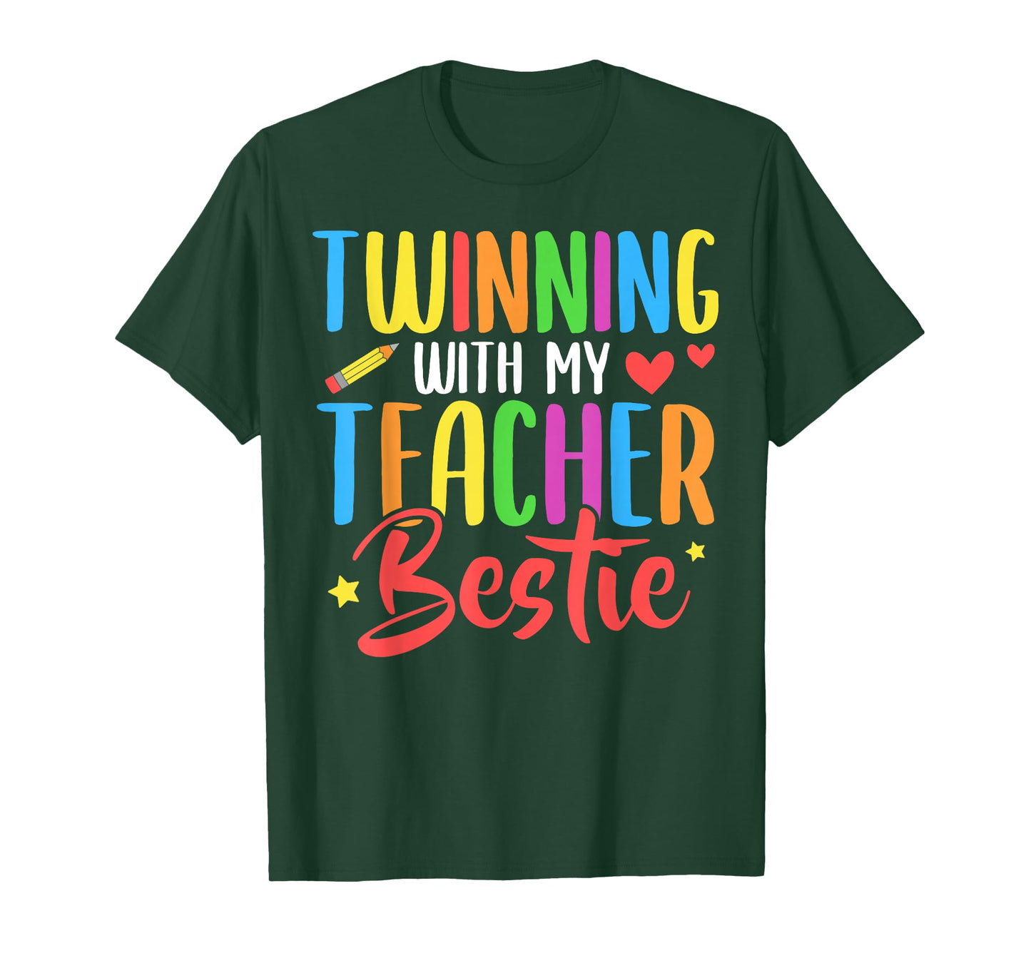 Twinning With My Teacher Bestie Twin Day Matching T-Shirt