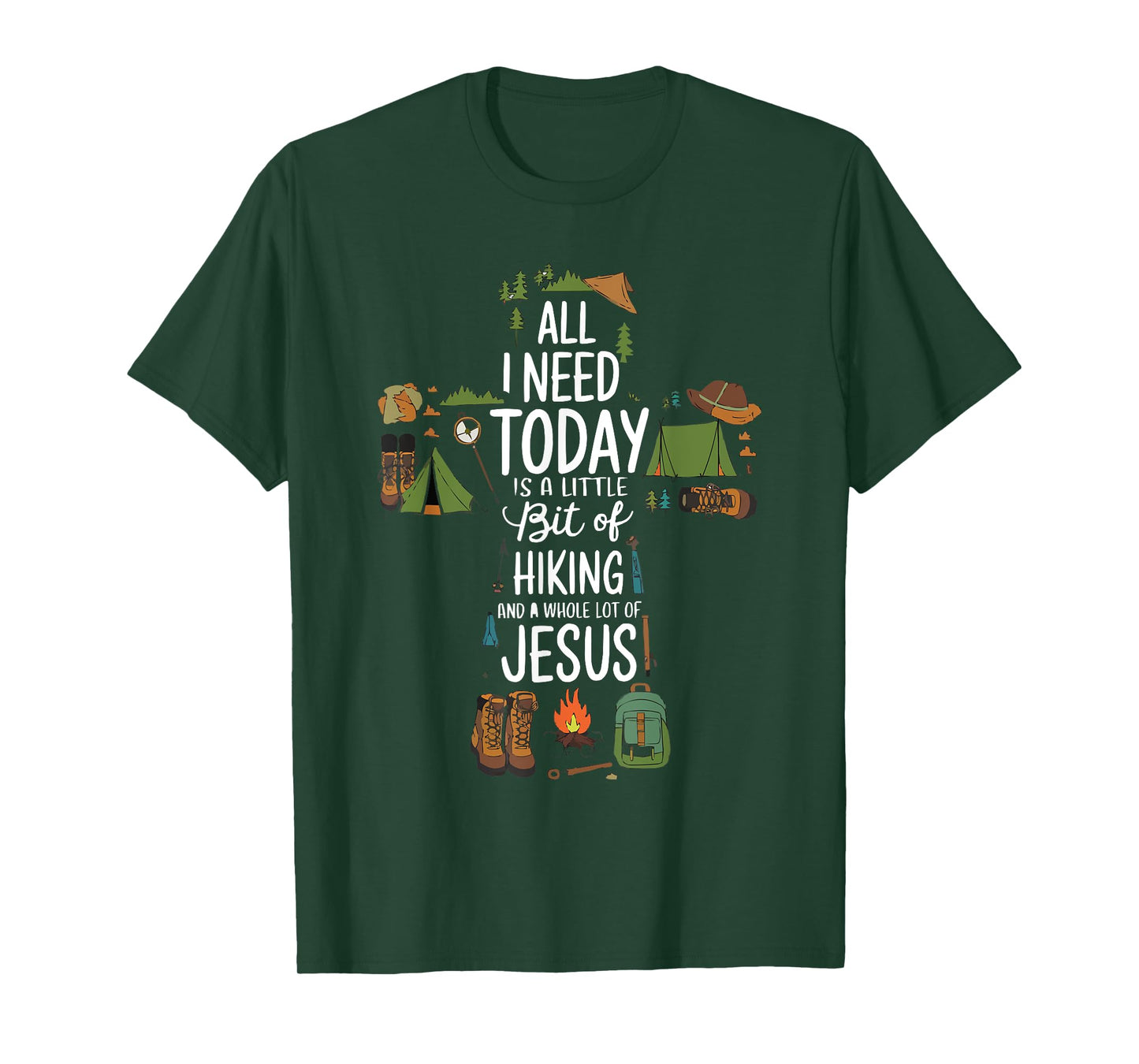 Hiking Jesus Christ Religion Christian Hiker Christianity T-Shirt