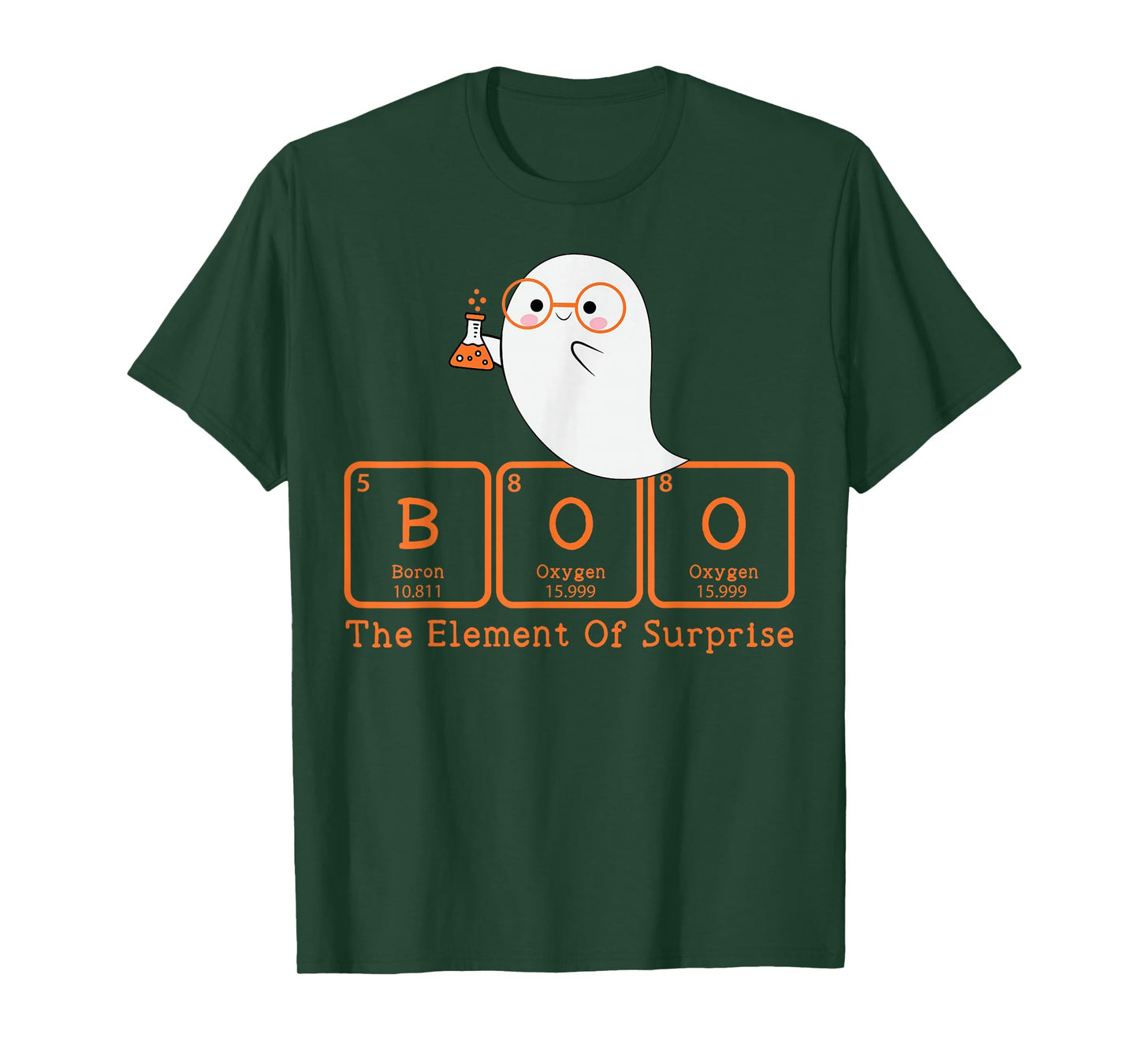 Chemistry Boo The Element Of Surprise Cute Chemist Halloween T-Shirt