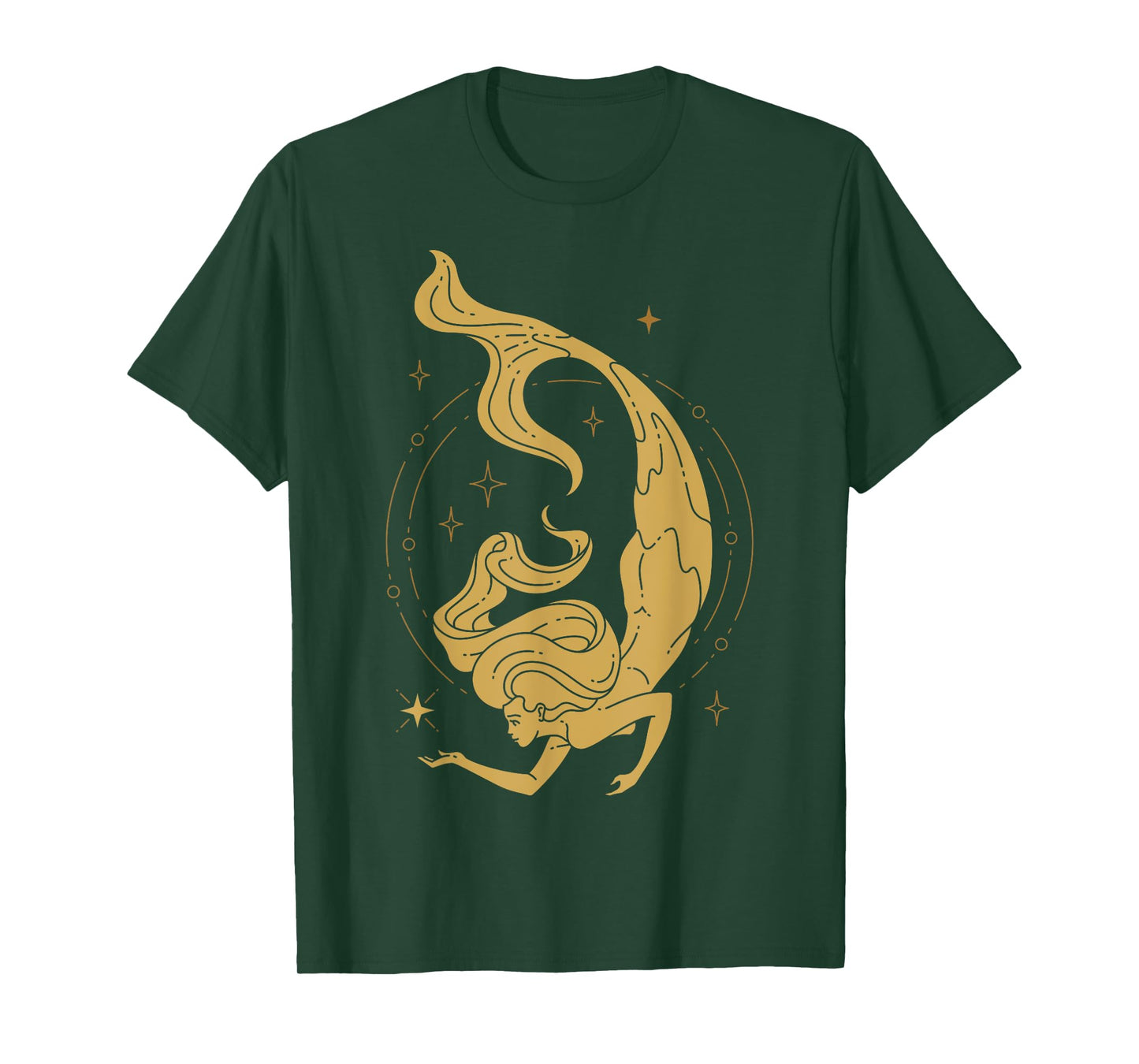 Fairy Tale Mermaid Tarot Cards Beautiful Mermaid Star Power T-Shirt