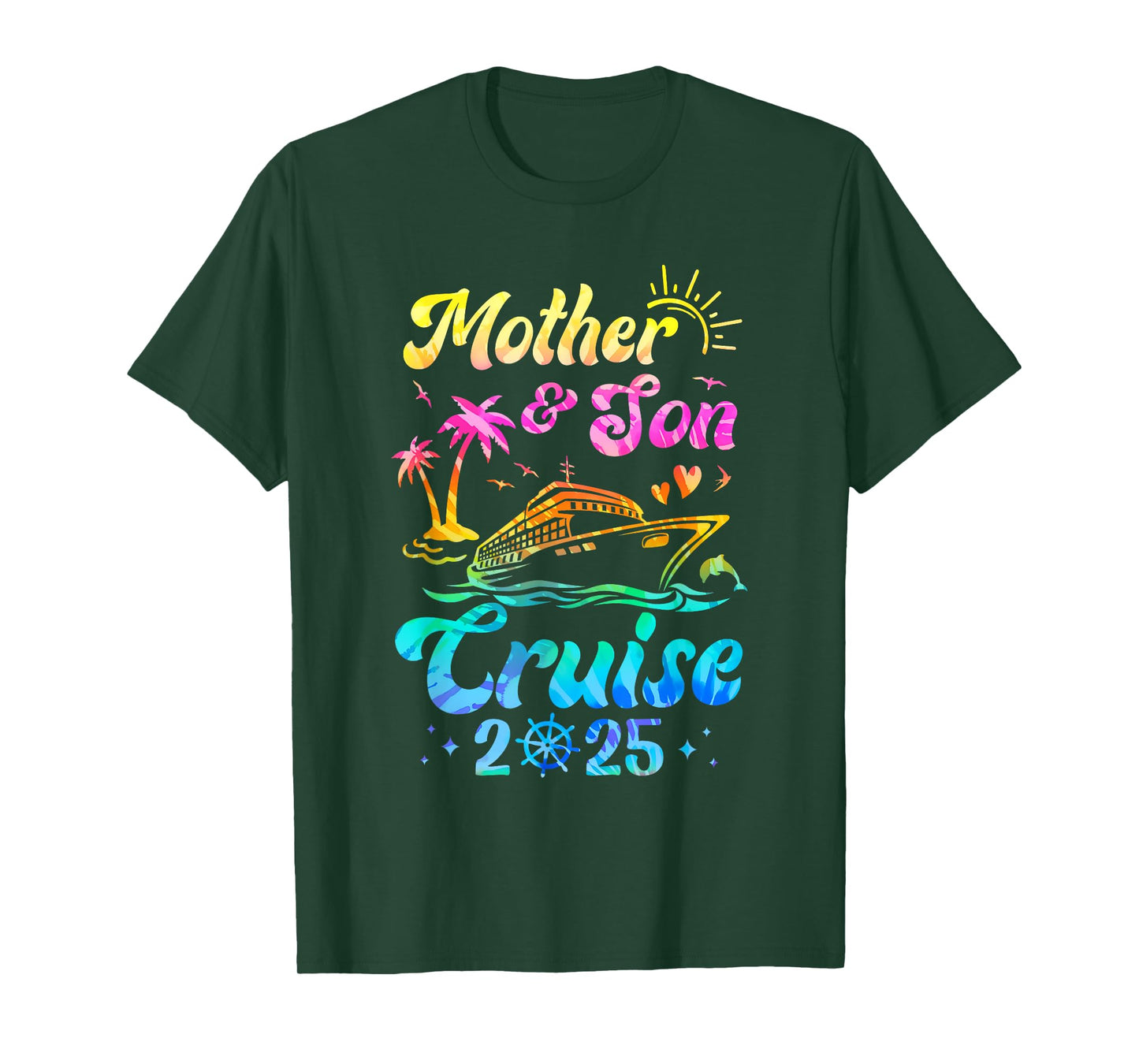 Mother Son Cruise 2025 Family Mom Son Matching Vacation Trip T-Shirt