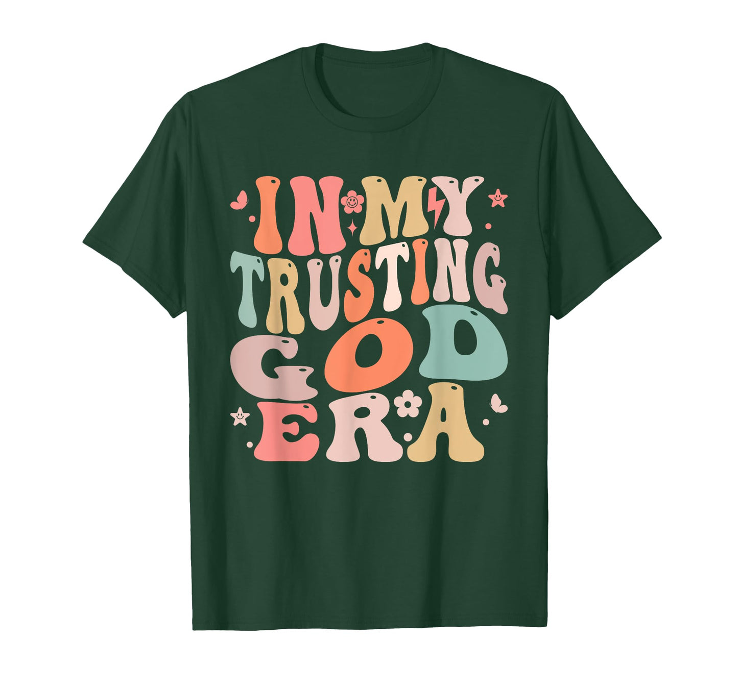 In My Trusting God Era Groovy Faith-Inspired T-Shirt