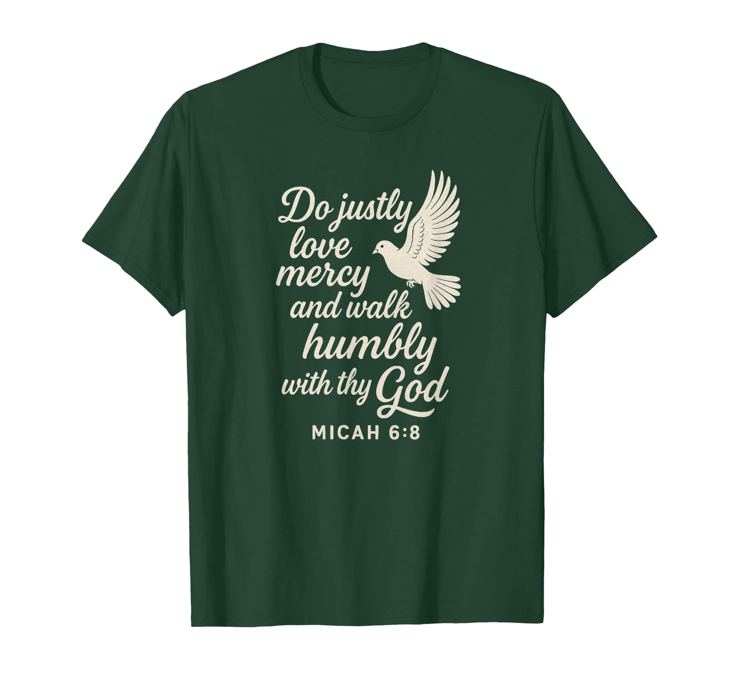 Micah 6:8 Christian Themed Bible Verse Design T-Shirt