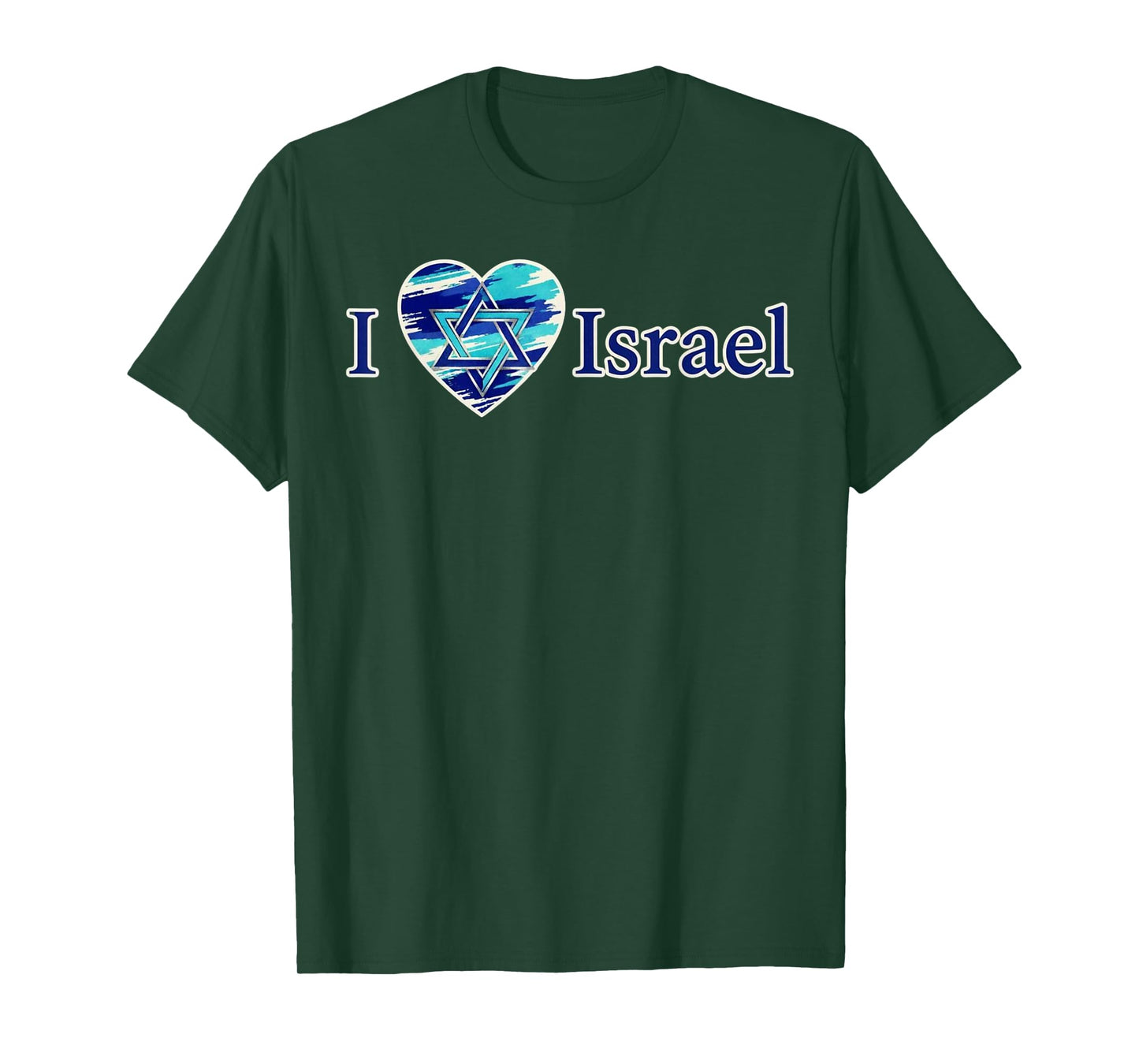 I Love Israel Star of David Heart T-Shirt