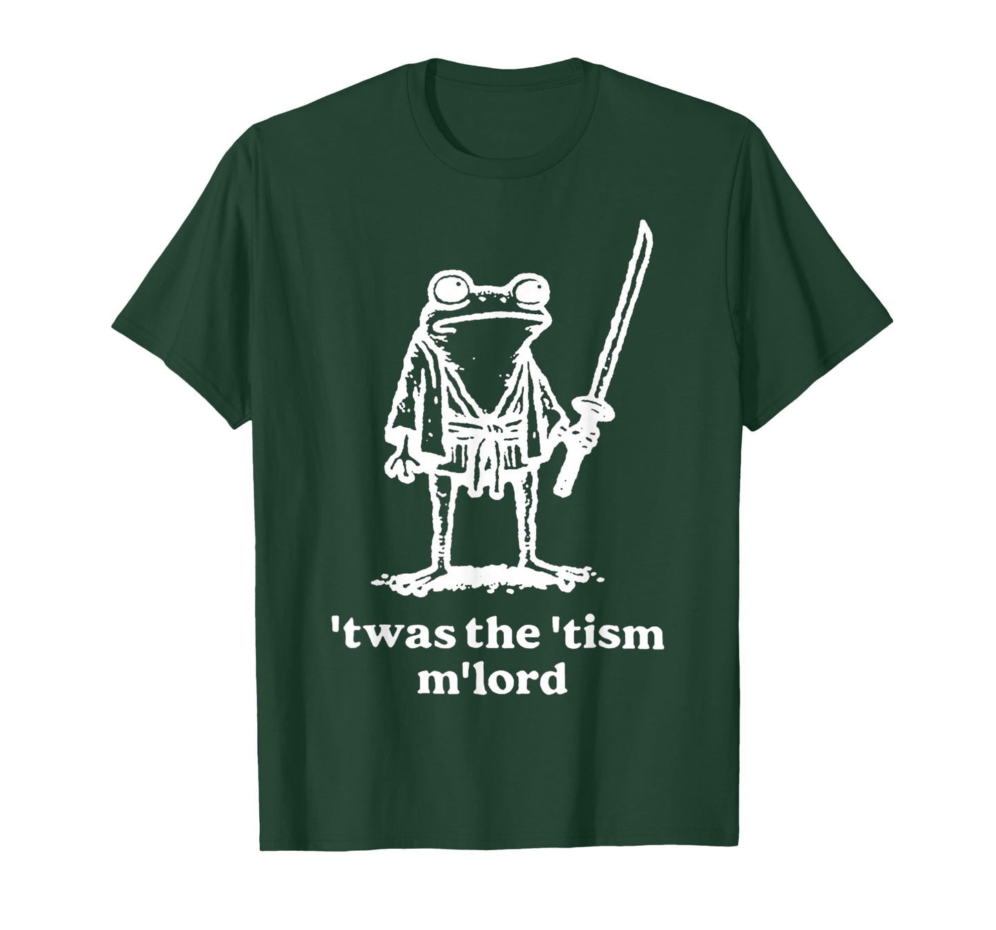 Funny T'was The 'Tism M'Lord Funny Medieval Knight Frog T-Shirt