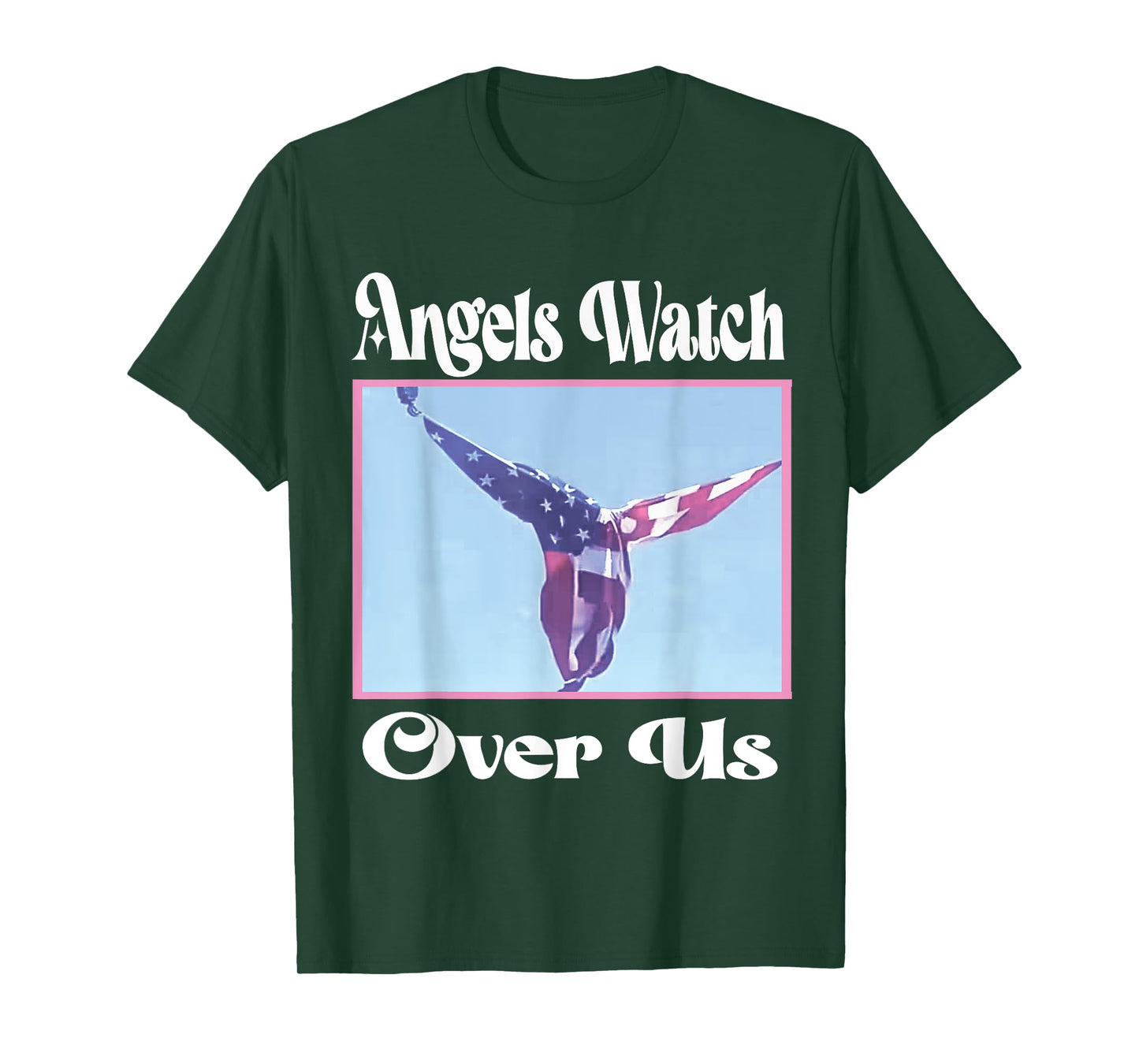 Angels watch over us trump angel flag 2024 07/13/2024 T-Shirt