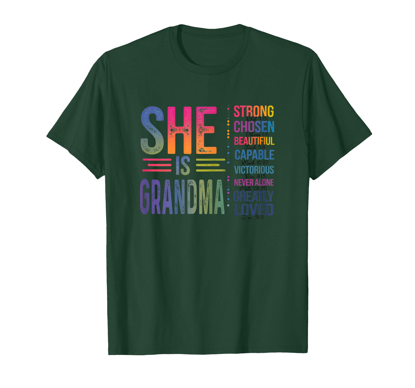 She Is Grandma Christian Mothers Day Jesus Nana Religious T-Shirt