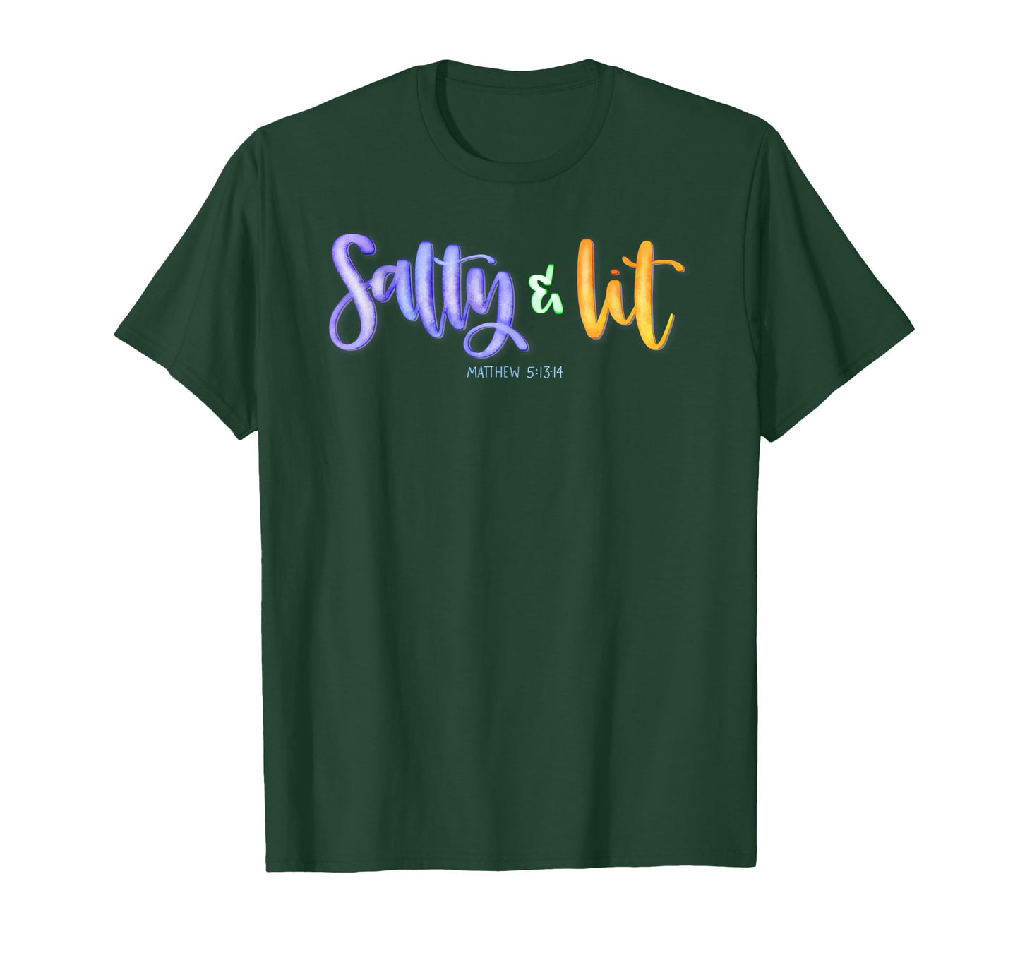 Salty and Lit Funny Christian short sleeve tshirt