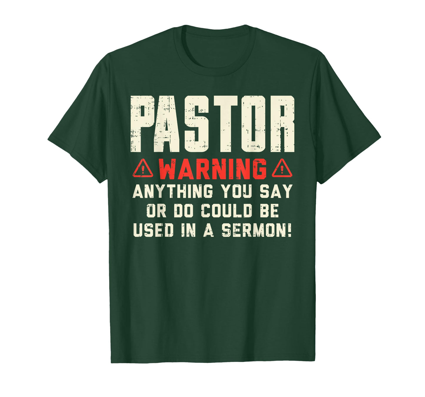Pastor Warning Sermon Funny Christian Preacher Minister Gift T-Shirt