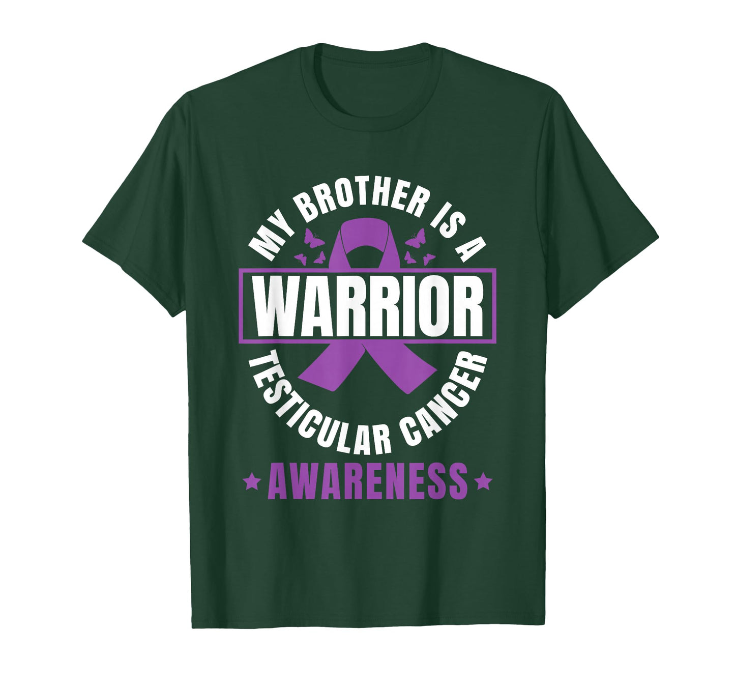My Brother Is A Warrior Testicular Cancer Awareness Family T-Shirt