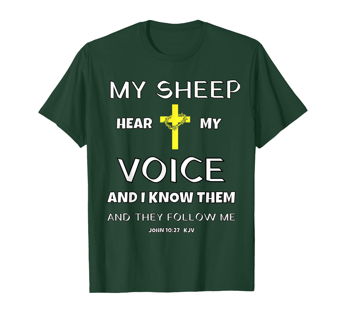 Christian T Shirt Bible Scripture Verse John 10:27 Jesus T-Shirt