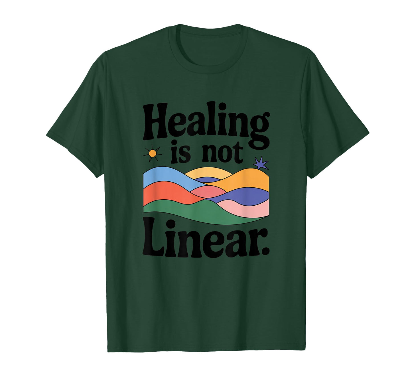 Healing is Not Linear Motivational Quote Inspiration T-Shirt