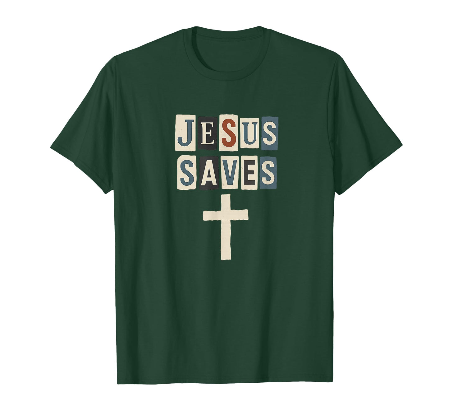 Jesus Saves Ransom Style Creative Christian Design T-Shirt