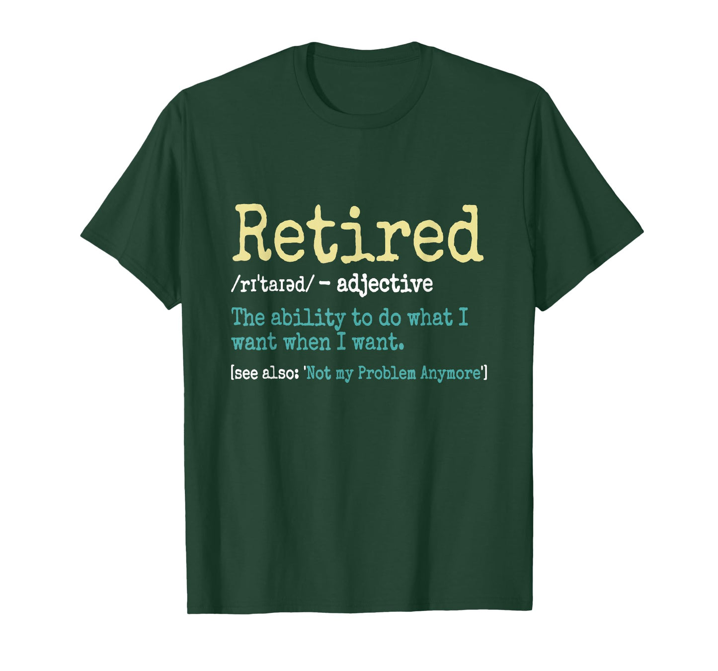 Funny Retired Definition Funny Retirement Gifts For Men T-Shirt