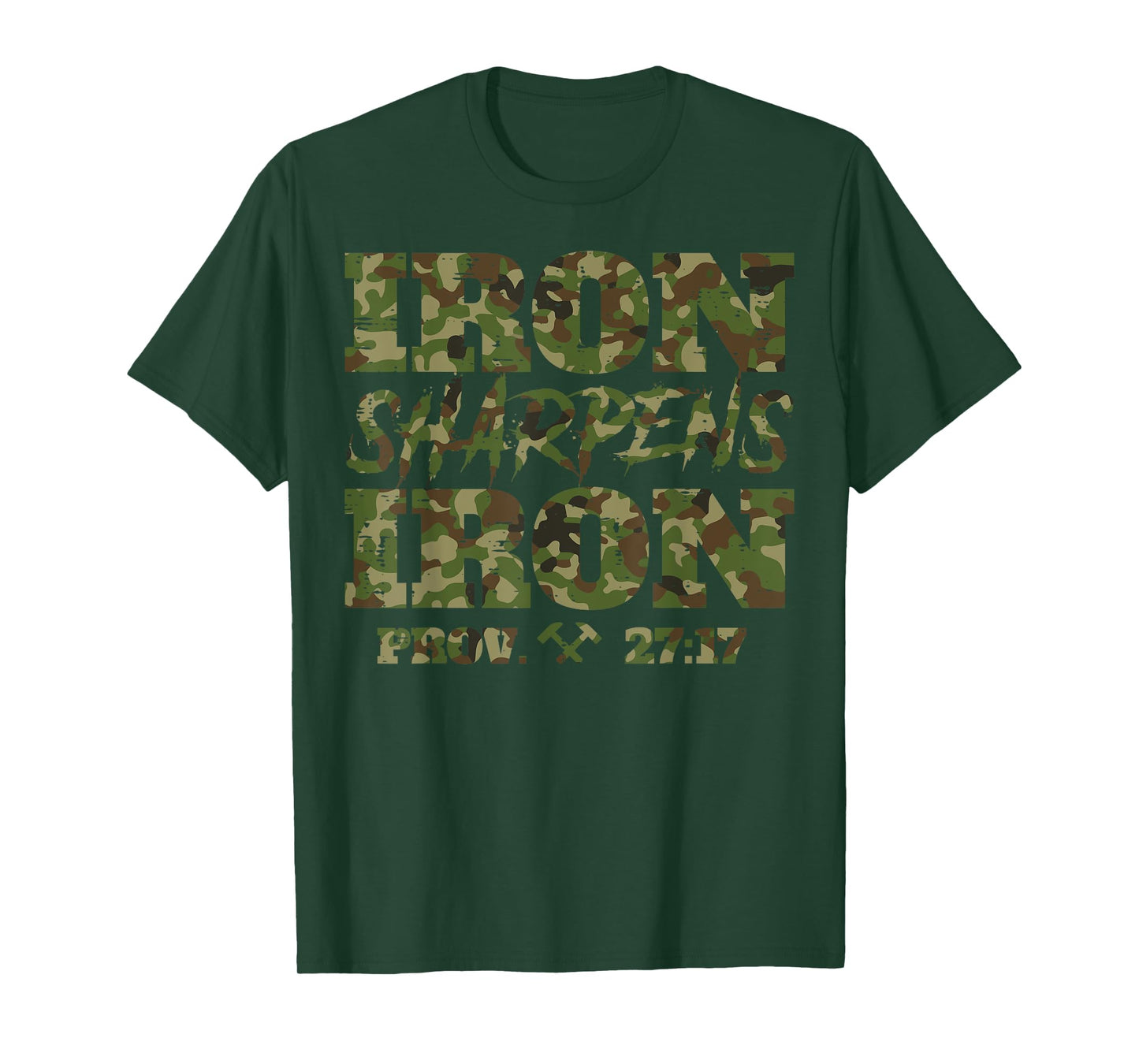 Iron Sharpens Iron Prov 27 Christian Bible Men Women Kids T-Shirt