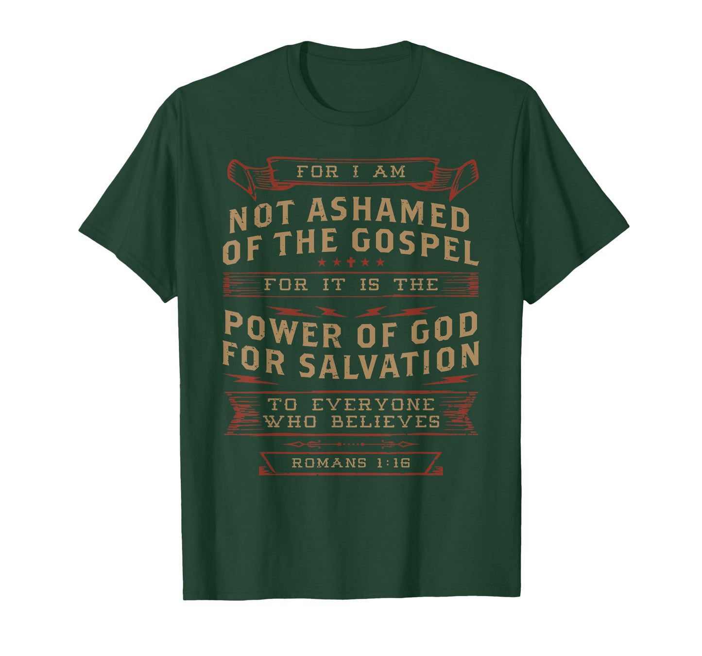 I Am Not Ashamed of the Gospel Romans Bible Verse Christian T-Shirt