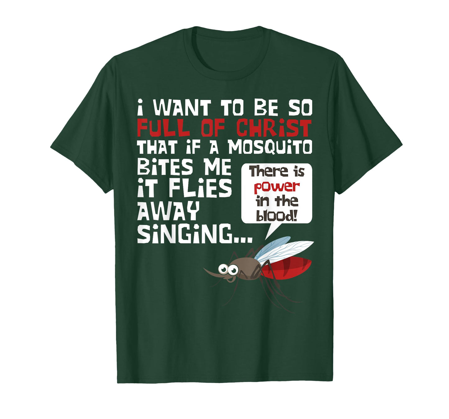 Christian Mosquito Funny Gag Jokes Religious Christian T-Shirt