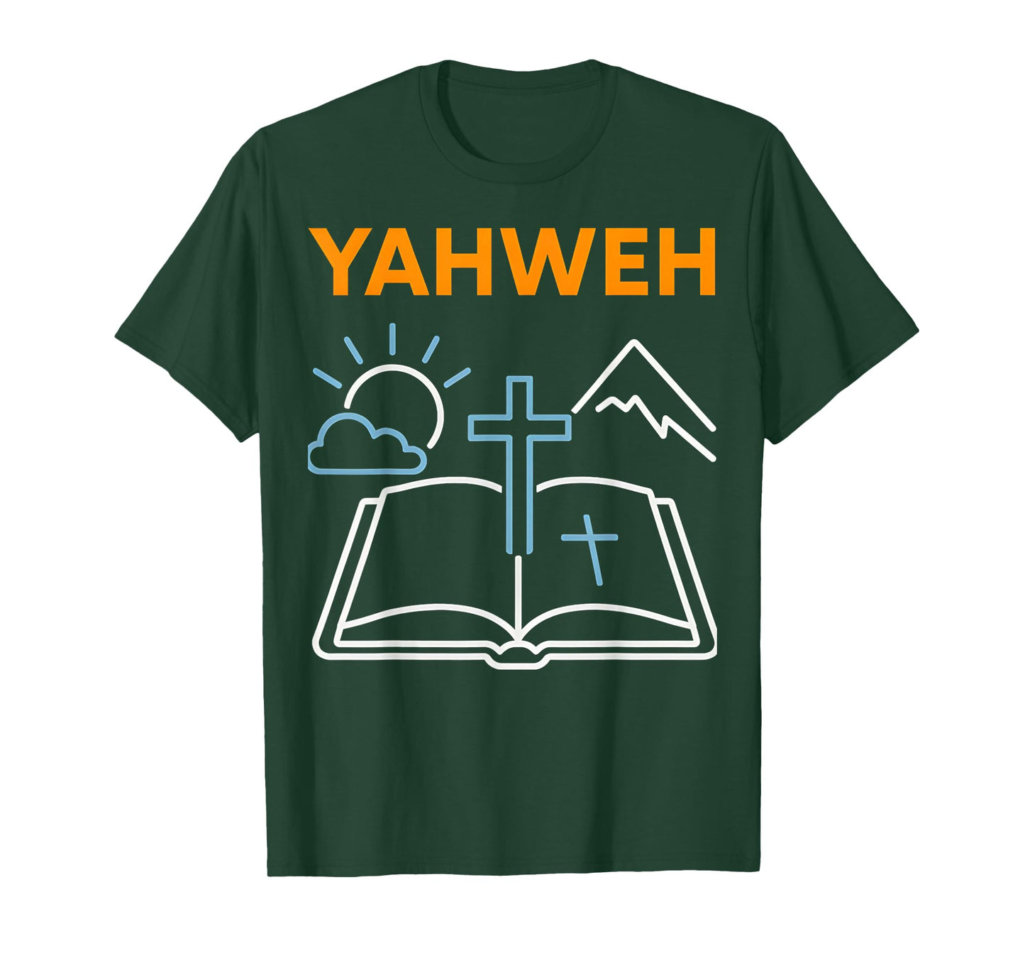 Bible Verse Yahweh Vintage Mens Christian Faith T-Shirt
