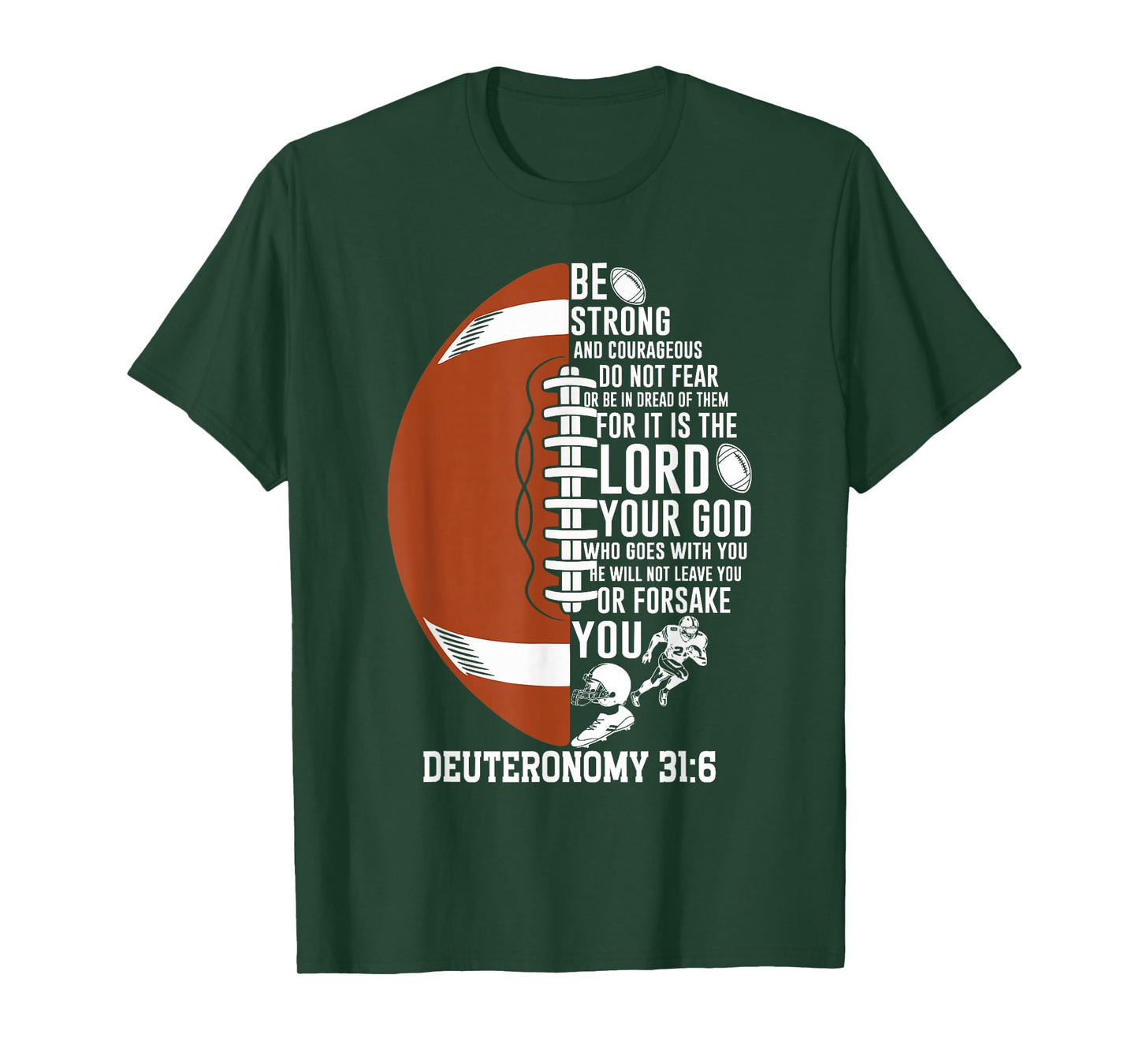 Christian Football Encouragement Bible Verse T-Shirt