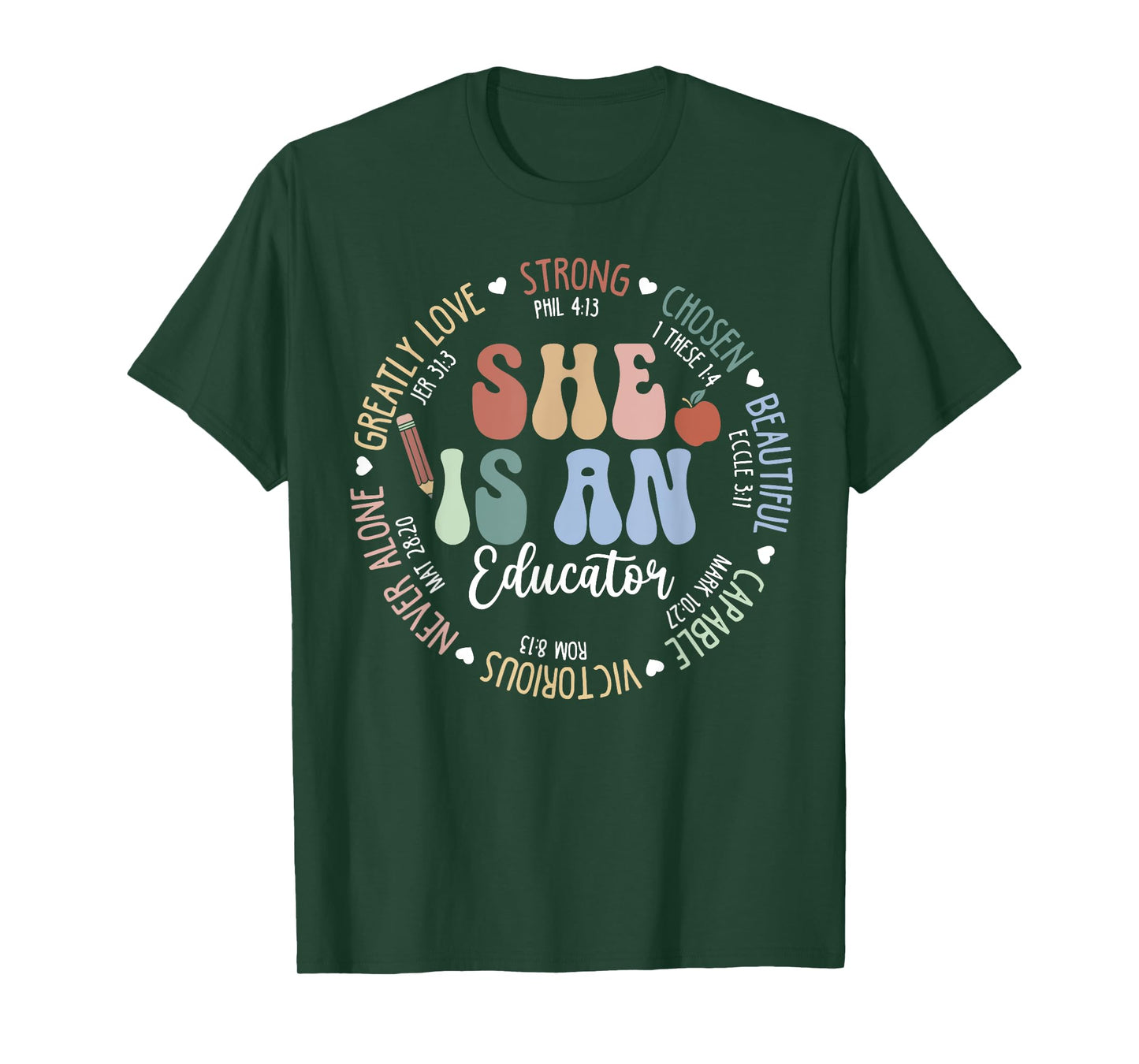 Women Bible Verse Christian Educator God Says Back To School T-Shirt