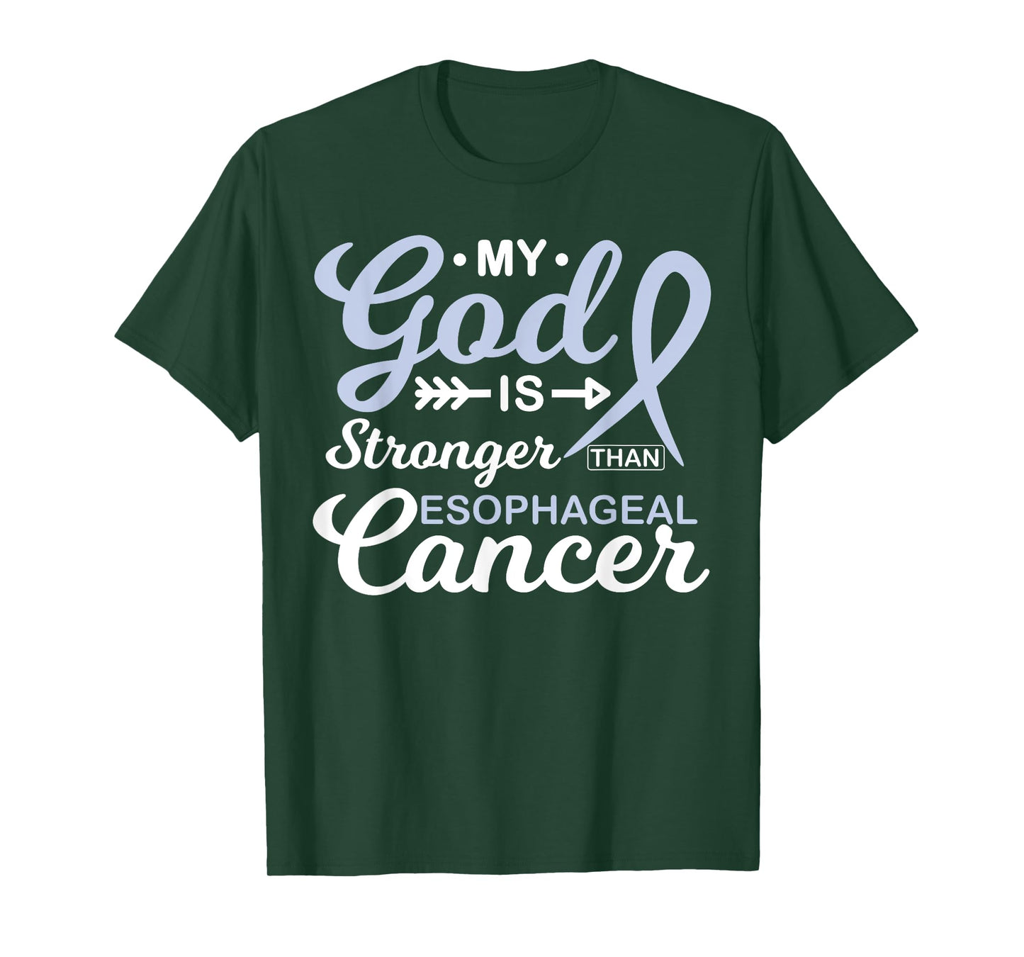 My God is Stronger Than Esophageal Cancer Awareness Warrior T-Shirt