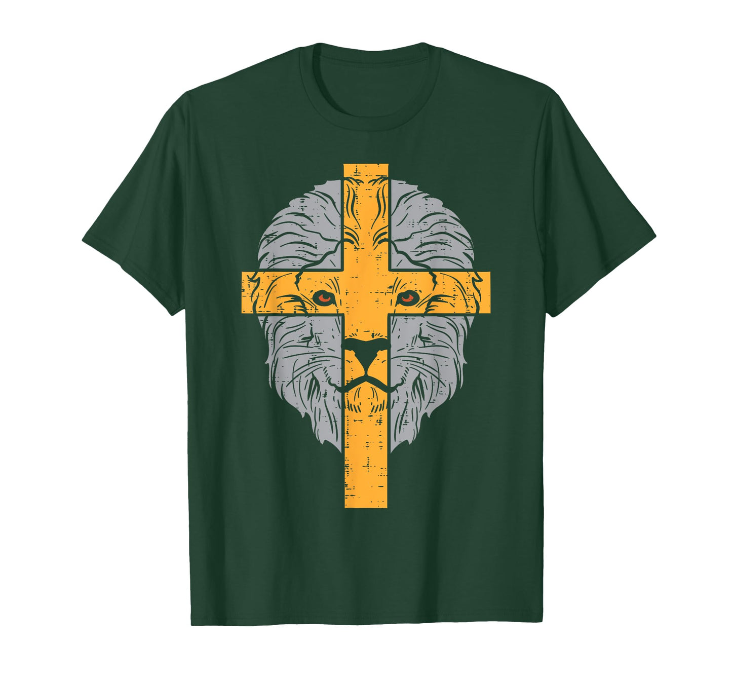 Lion Cross God Jesus Religious Christian Men Women Kids T-Shirt