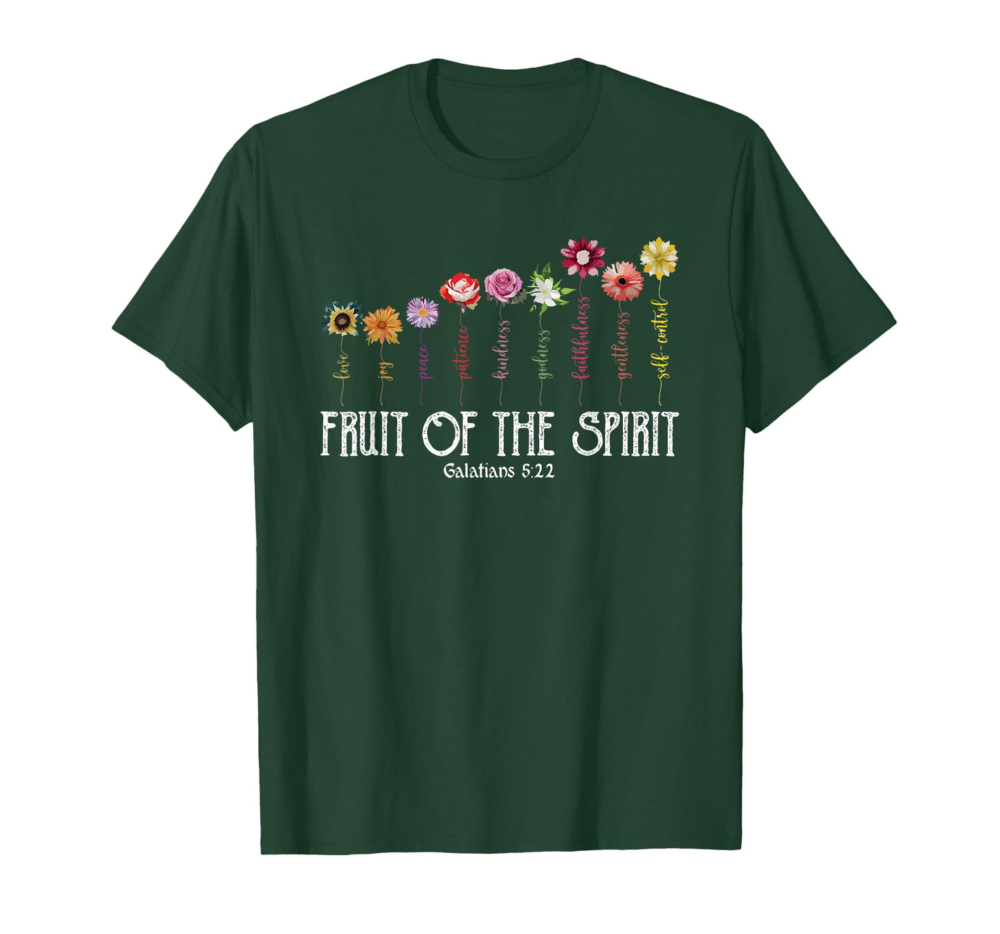Fruit Of Spirit Floral Religious Christian T-Shirt