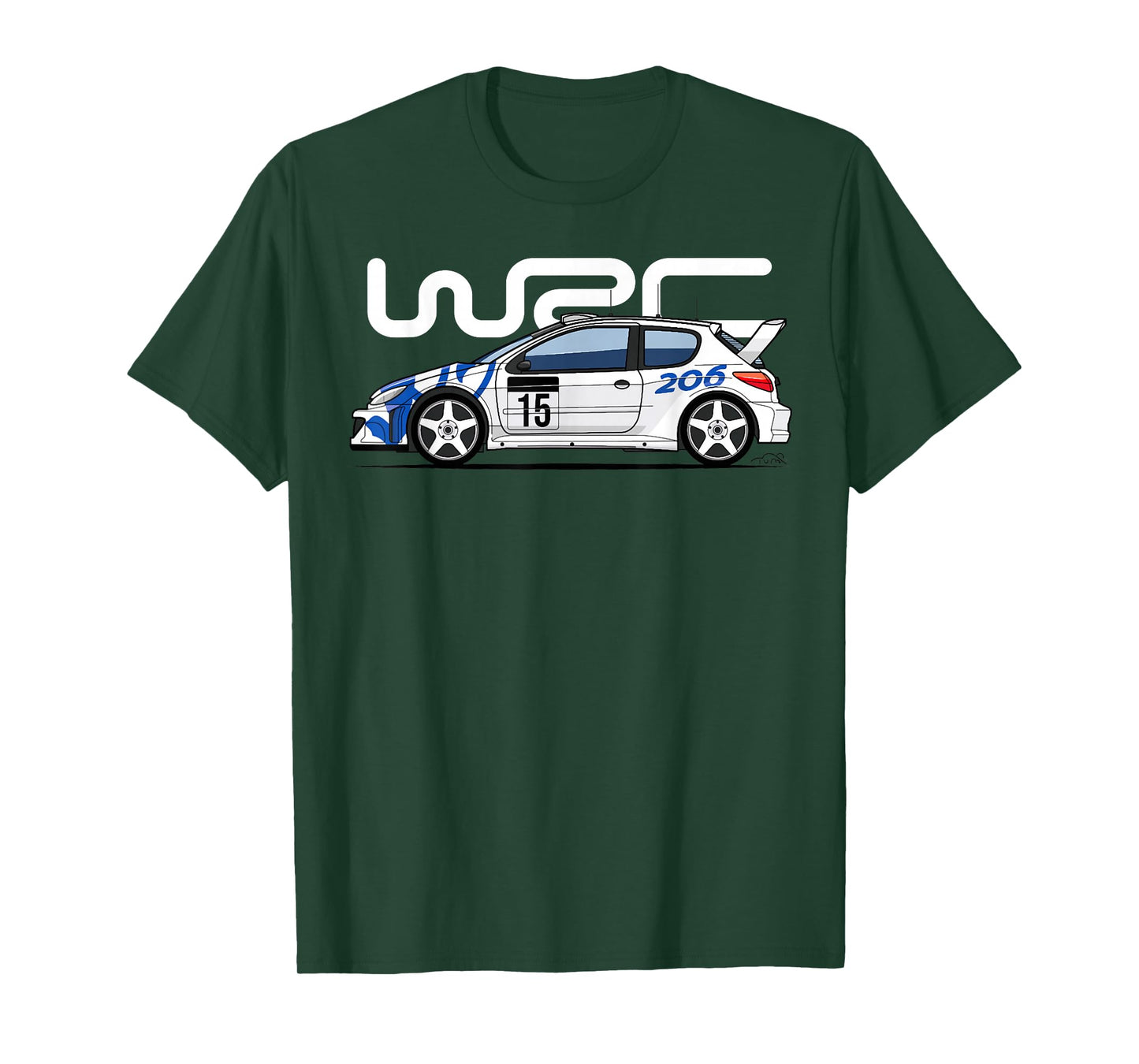 206 WRC World Rally Sports Car T-Shirt