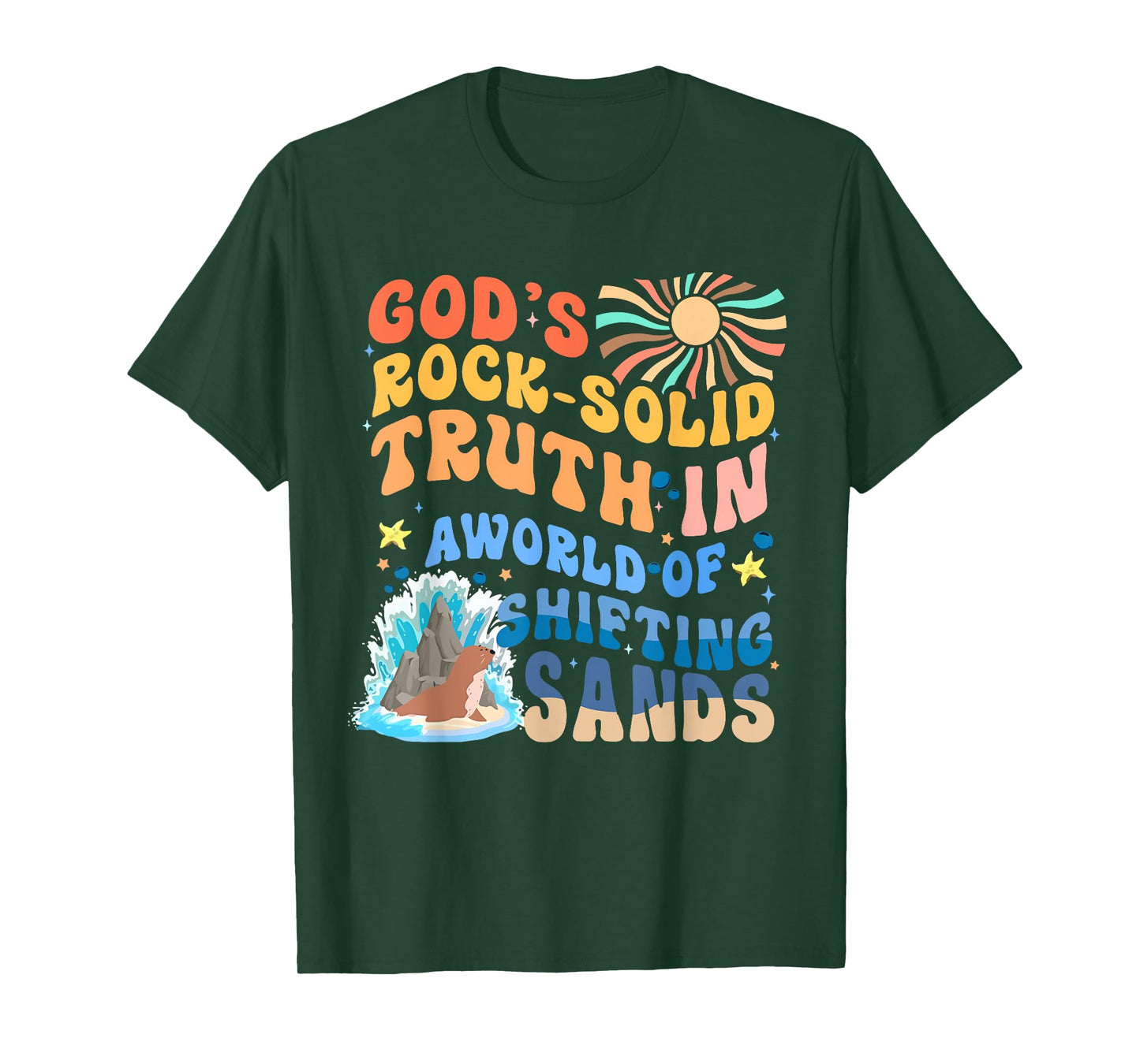 God's Rock Solid Breaker Rock Beach VBS 2024 Christian T-Shirt