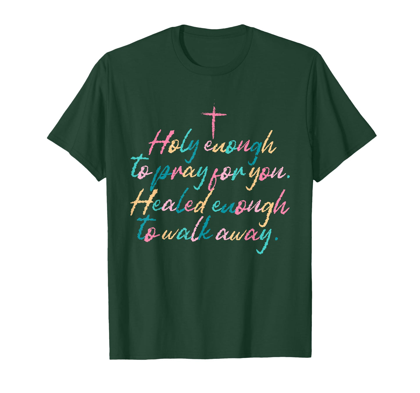 Retro Faith With Boundaries Holy Enough To Pray Faith Based T-Shirt