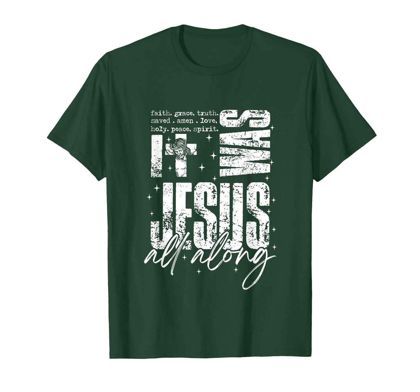It was Jesus All Along, Christian Bible Faith Vintage Style T-Shirt